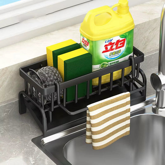 Sinksy™ MaxRack – Stainless Steel Sponge & Soap Organizer Shelf